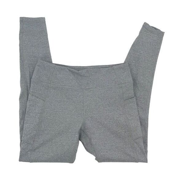 Kyodan Womens Heather Mid Rise Pocket Pull-on Ankle Leggings Gray Small - Picture 5 of 11